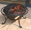 Garden Fire Pit | Outdoor Patio Fire Bowl | Black Bowl Firepit