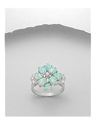 Green CZ Ring In 92.5 Sterling Silver