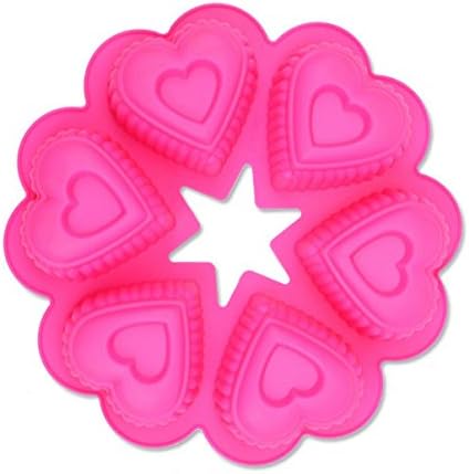 Pin Te Xin 6/20-Cavity Silicone Mold For Cake Cookie Chocolate Jelly Candy Baking Mould (Flower Love)