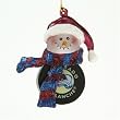 Colorado Avalanche NHL Striped Acrylic Snowman Ornament (3")