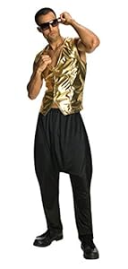 9058 MC Hammer Black Parachute Pants