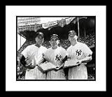 Yogi Berra New York Yankees MLB Framed 8x10 Photograph with Joe DiMaggio and Mickey Mantle