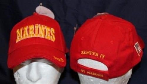 Licensed US MARINE Marines USMC Red 3d Letter Ball Cap Hat
