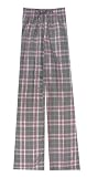 Gray & Pink Sparkle Plaid Youth Flannel Lounge Pants for girls