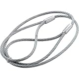 台付ワイヤー ハダカ仕様 1m×6mm/ワイヤースリング【JSH】