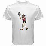 Men's Customized WOMEN BALL TENNIS100% Cotton White T-shirt