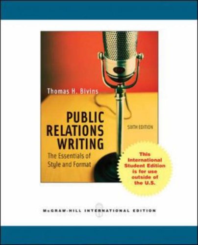 Public Relations Writing: The Essentials of Style 