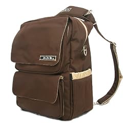 Ju Ju Be Packabe Diaper Bag, Brown/Champagne