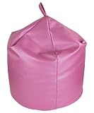 Gloss Faux Metallic Pink Leather Bean Bag Fully Filled With Beans - Brand New