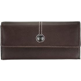 Click here to buy Fossil Wallet - Weekender Flap Checkbook (Color: Espresso) by Fossil.