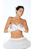 Shirley of Hollywood  Adult 3/4 Length Satin Shirred Gloves