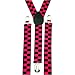 FUCHSIA & BLACK DOUBLE CHECKED SUSPENDERS
