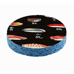  Sushi Collage Unique Kitchen Sponge