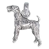 Airedale King of Terriers Sterling Silver Hand Made Charm