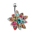 Bauchnabel-Piercing Schmuck Stecker Blume bunt