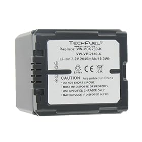 Panasonic HDC-HS300 Camcorder Battery - Premium TechFuel® VW-VBG260 Extended Capacity Battery