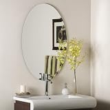 Beveled Oval Frameless Mirror 36