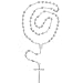 Silver Rosary with miraculous medal (5mm beads and 15 inches long).
