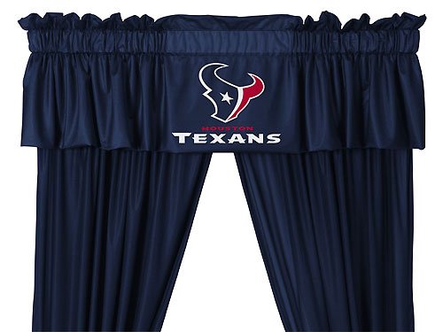 NFL Houston Texans 5pc Curtain Set Jersey Drapes and Valance