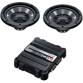Kenwood P-W510 Two 10-Inch Subwoofers and Stereo/Bridgeable Power Amplifier