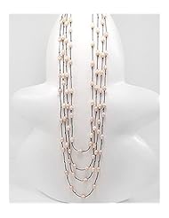 Peach (Natural) Cotton Waxed Thread Fresh Water Pearls Necklace