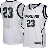 Nike Michigan State Spartans #23 Youth Elite Replica Basketball Jersey - White (Yth Medium )