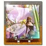 Magical Fairy With Purple Flower - 6x6 Desk Clock