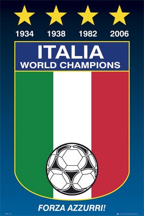 Italy World Cup Entertainment Poster Print, 24x36