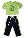 Mis Tee V-Us - Toddler Boys Long Sleeved Pant Set, Lime, Navy