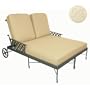 Windham Castings Savannah Tailored Back Deep Seating Double Chaise Lounge Frame Only, Cream