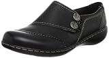 Clarks Womens Embrace Charm Black Leather Shoes 5 UK