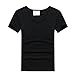 Zbrandy Men's Scoop Neck Solid T Shirts With Sexy Rolling Border