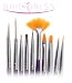 Profesionaler Nail Art Set 10 Pinsel - perfekt für Fingenägel - Nailart - Nail Design - UV Gel