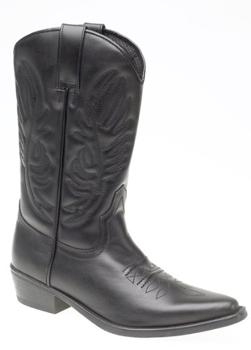 Men’s KANSAS Western Cowboy Boots Black size 9