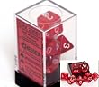 Chessex Translucent Red 7 piece dice set