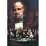 Godfather Goodfellas Sopranos Heat Scarface Movie (Poker Table) Poster Print - 13x19