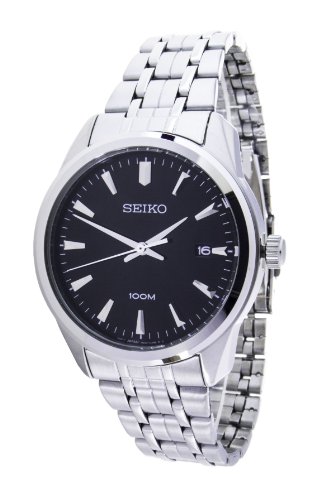 Seiko Casual Blue Dial Stainless Steel Mens Watch SGEG03