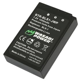 Kinamax 1450mAh PS-BLS1 / BLS-1 / BLS-01 Replacement Battery for Olympus E-450, E-600, E-620, Pen E-P1, Pen E-P2, Pen E-PL1 - Premium Japanese Cells