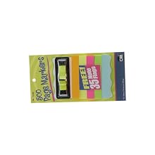 Charles Leonard Inc. Page Markers, 500 with 35 Note Flags Free, 500/card (76780)