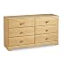 South Shore 3272027 Lily Rose Collection Double Dresser, Romantic Pine