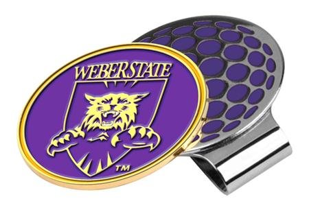 Weber State Wildcats Ncaa Hat Golf Clip With Ball Marker
