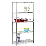 Five Tier Chrome Storage Shelves 200Lb