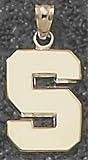 Michigan State Spartans Solid 14K Gold S Polished 5/8 14K Pendant