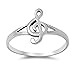 VE-01020 Sterling Silver Music Note G-Clef Band Ring (8)