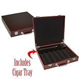 Cigar Tray Poker Chip Case - 300 Capacity