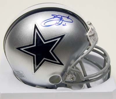 Emmitt Smith Autographed/Hand Signed Dallas Cowboys Mini Helmet