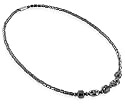 Hematite Magnetic Beads 18" Long Necklace
