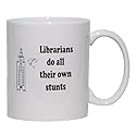 Librarians do all their own stunts Mug for Coffee / Hot Beverage 11 oz. YELLOW