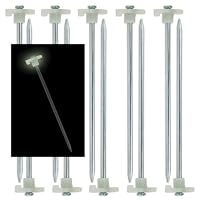 10pc Glow-in-the-Dark Tent Stakes - 10" Steel Peg by NRC