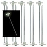 10pc Glow-in-the-Dark Tent Stakes - 10" Steel Peg